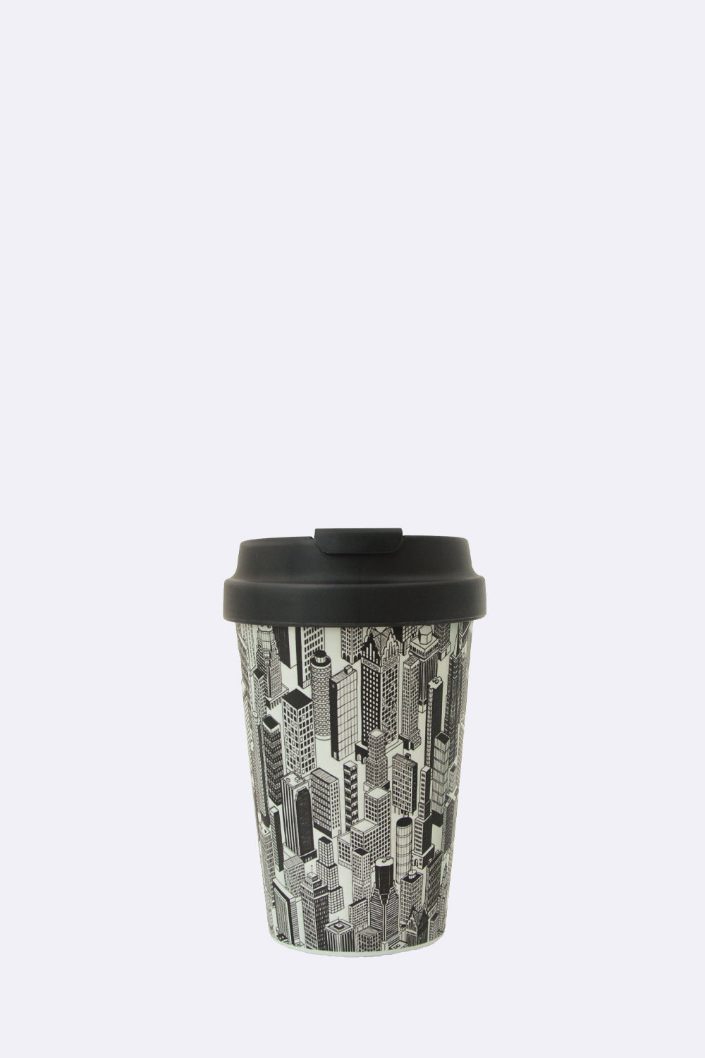 Nachhaltiger Kaffeebecher to go - bioloco plant easy cup - 350 ml - concrete jungle - Hochhaus