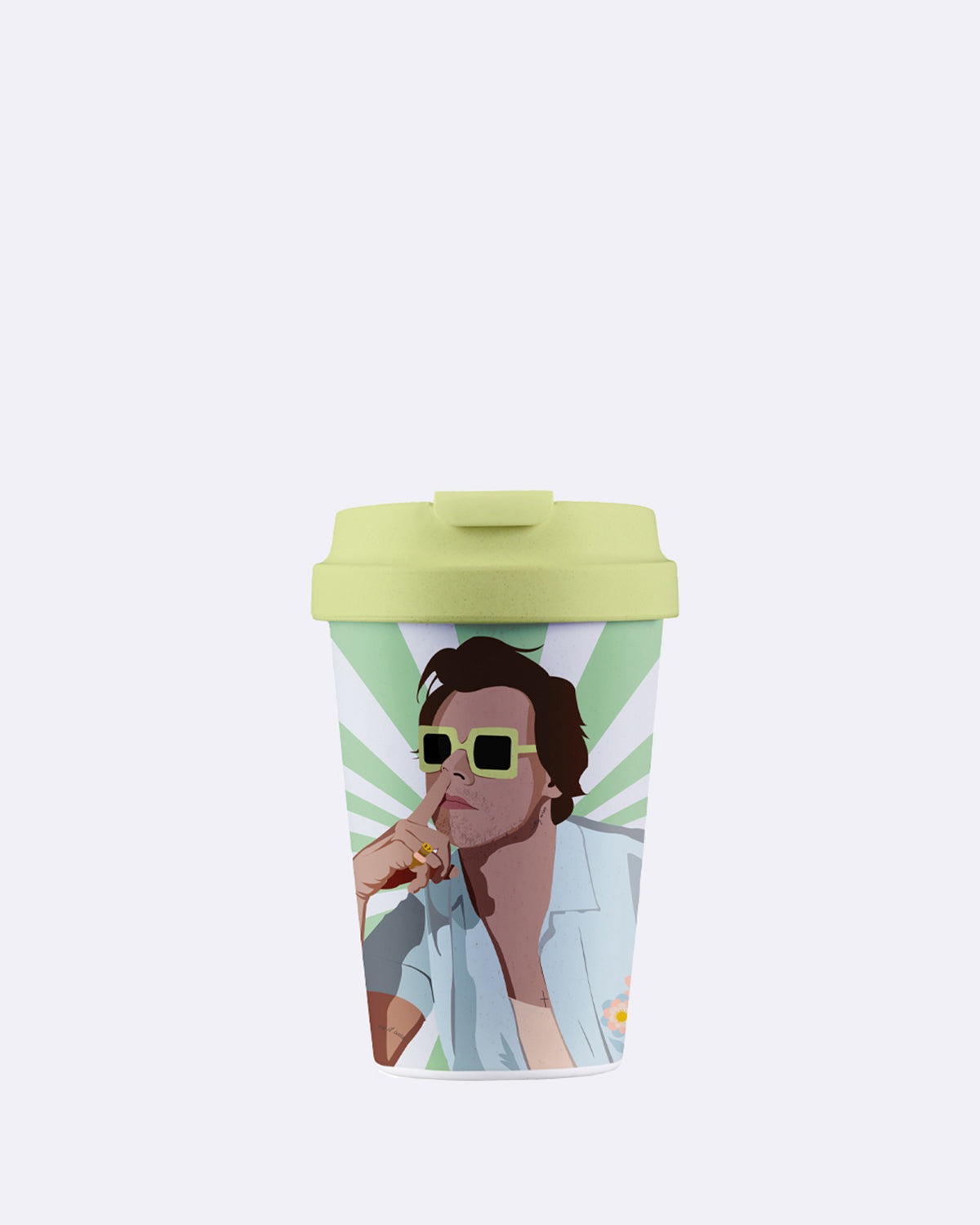 Nachhaltiger Kaffeebecher to go - bioloco plant easy cup - 350 ml - golden - Harry Styles - Sänger