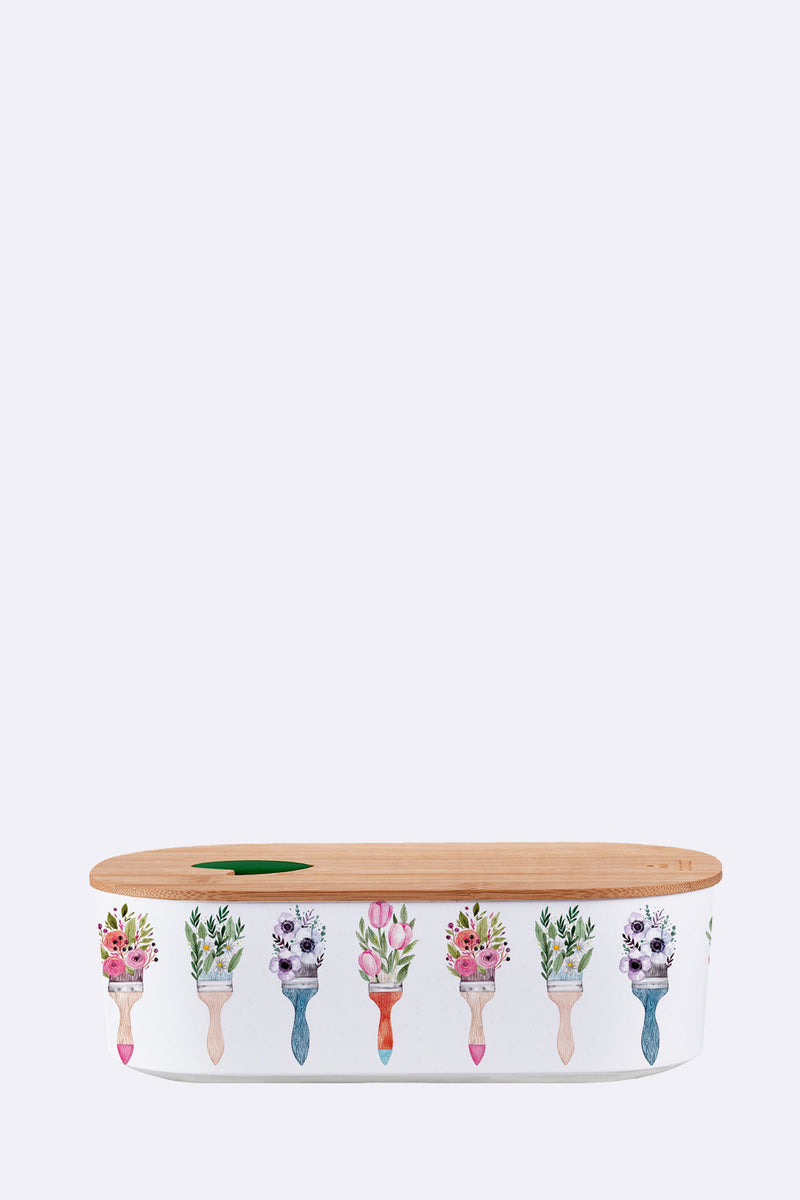 bioloco plant lunchbox oval flower brushes