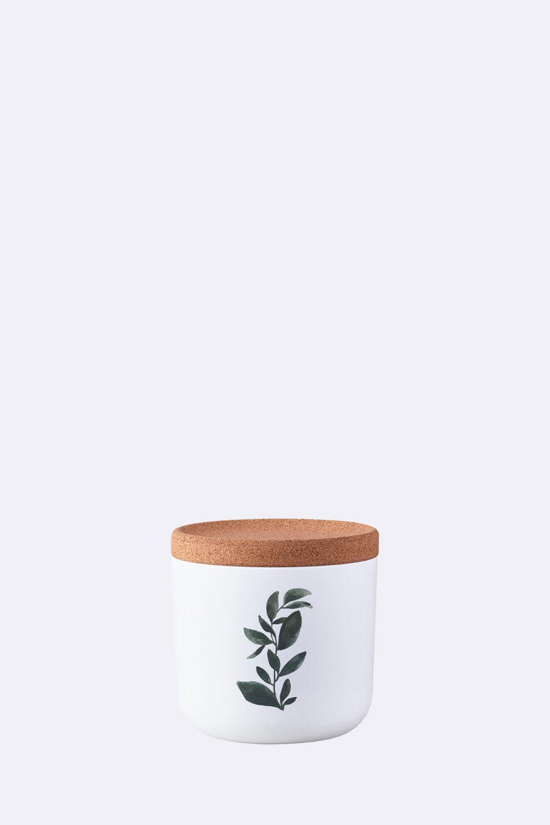 Storage container - small green leaves