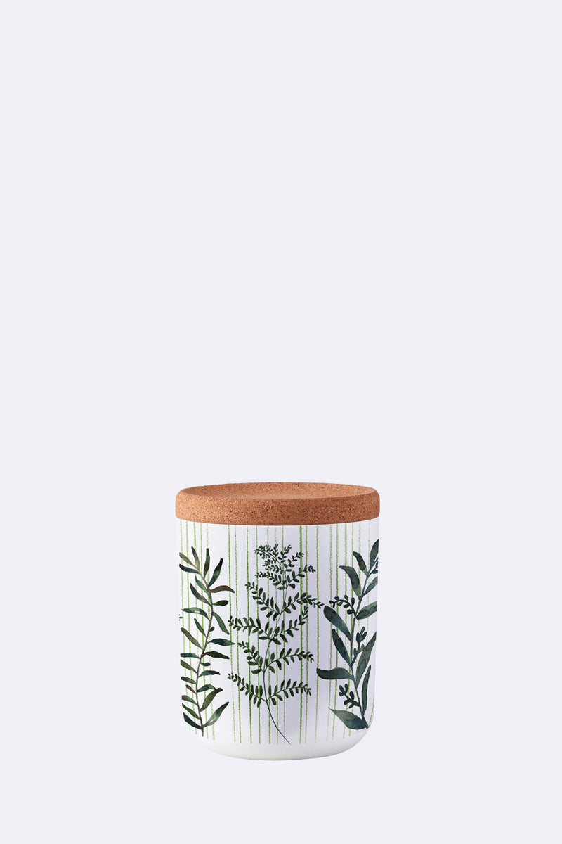 Storage container - medium green leaves