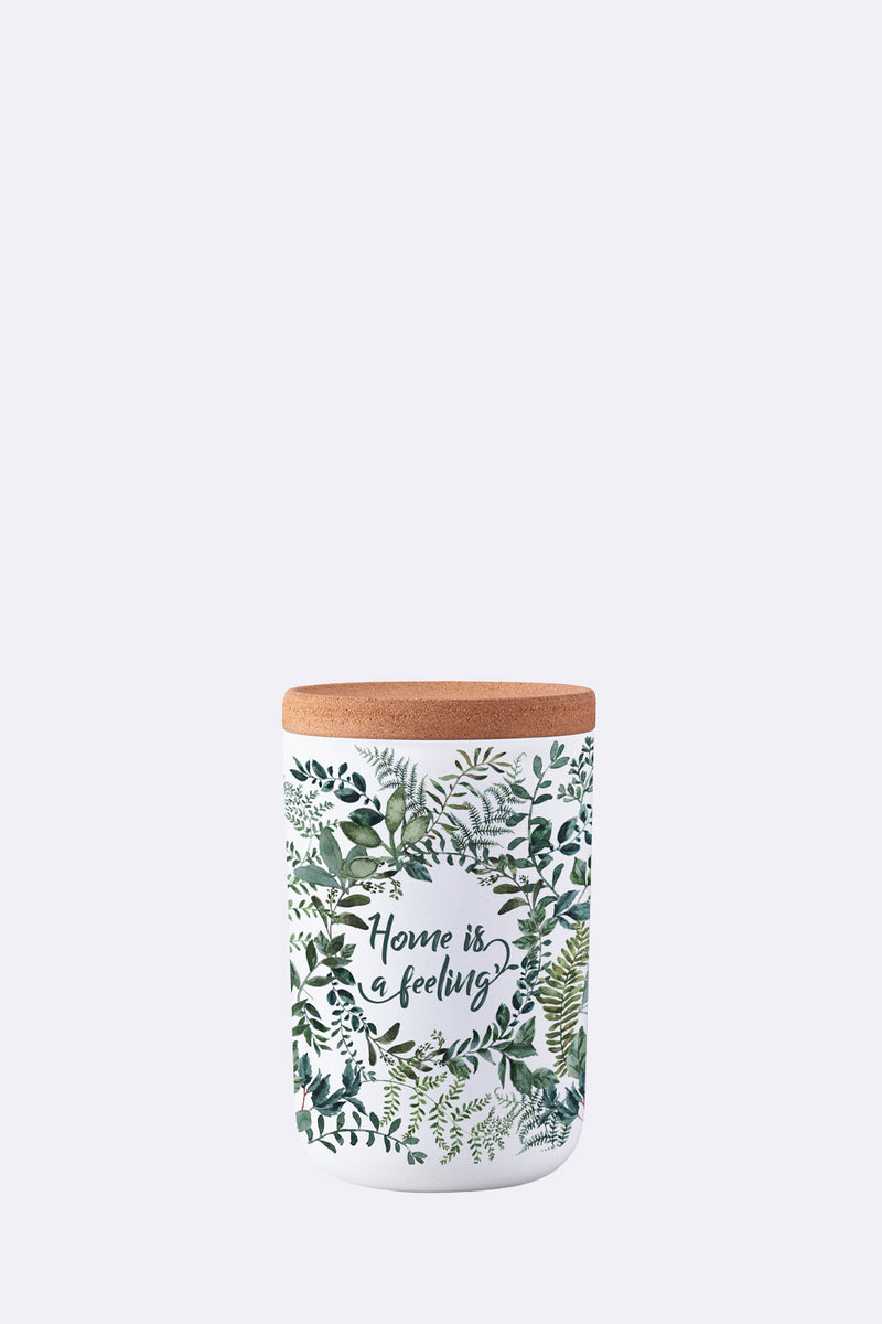 Storage container - large green leaves