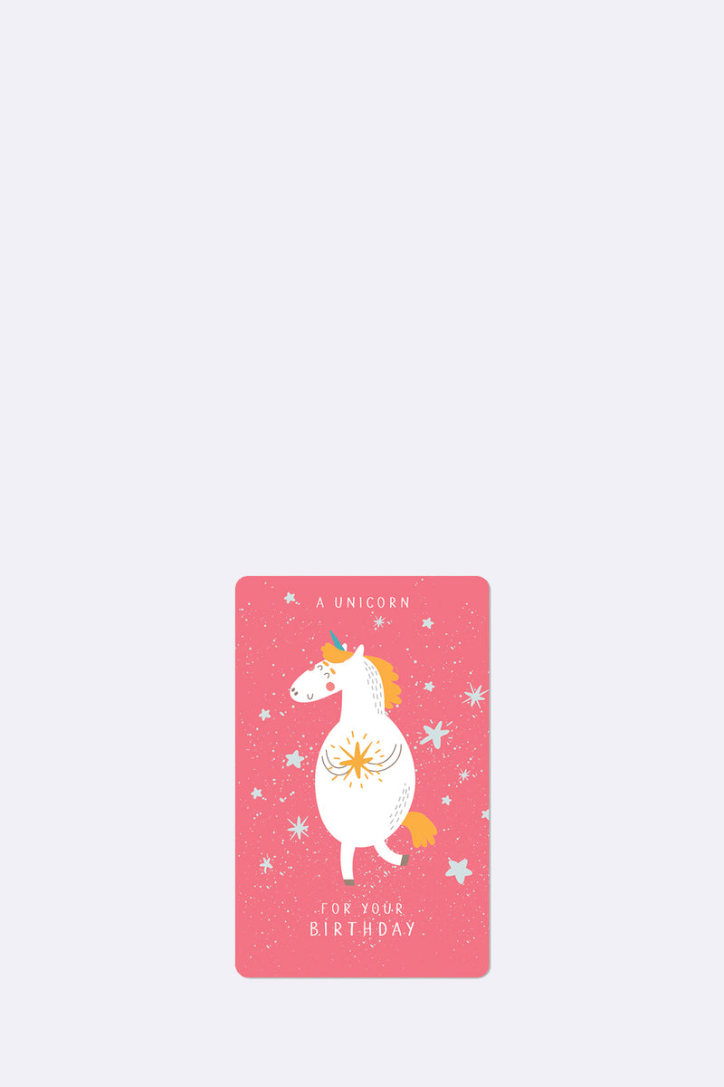 Mini Postkarten - Pink unicorn