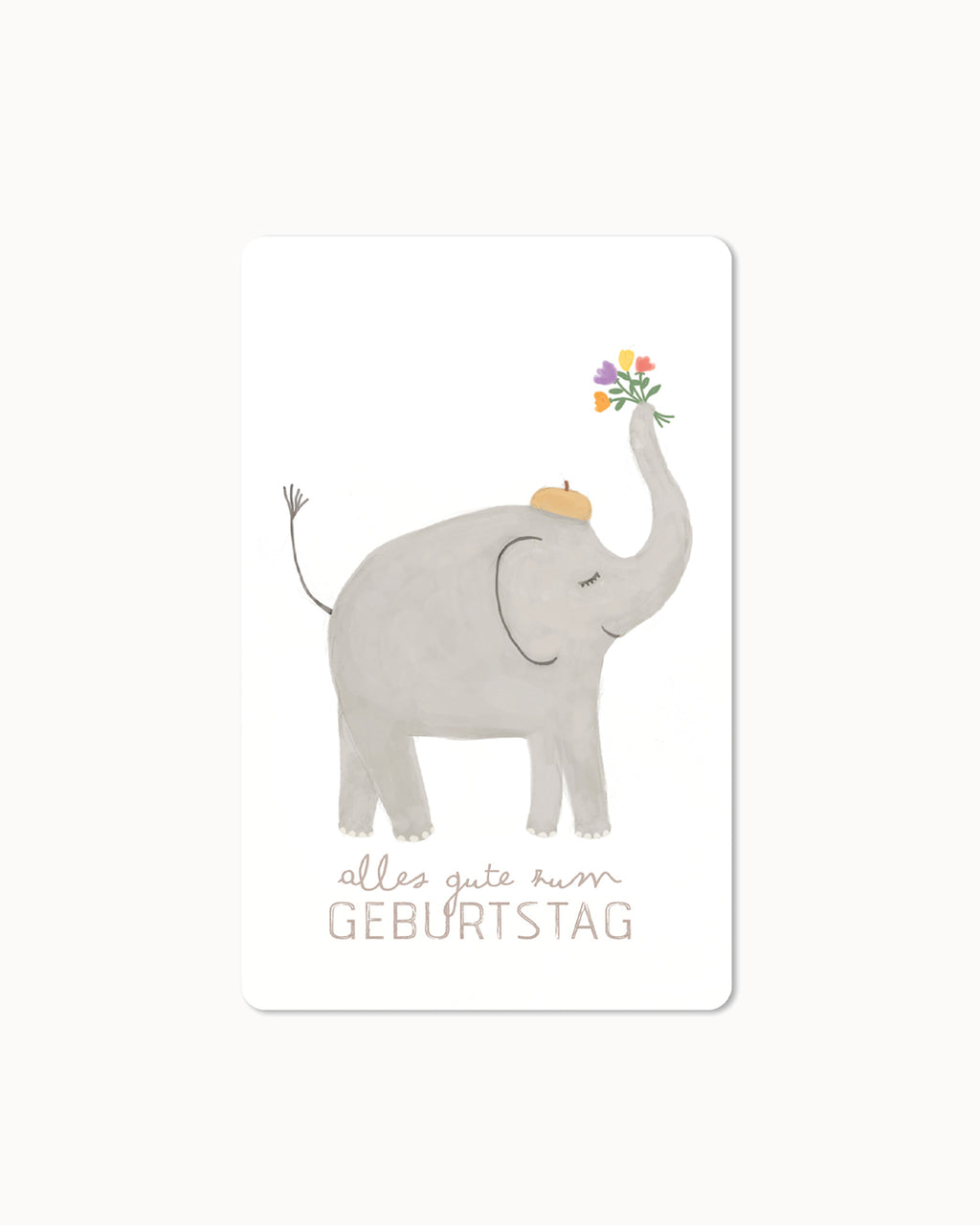 Mini Postkarten - Elefant Geburtstag