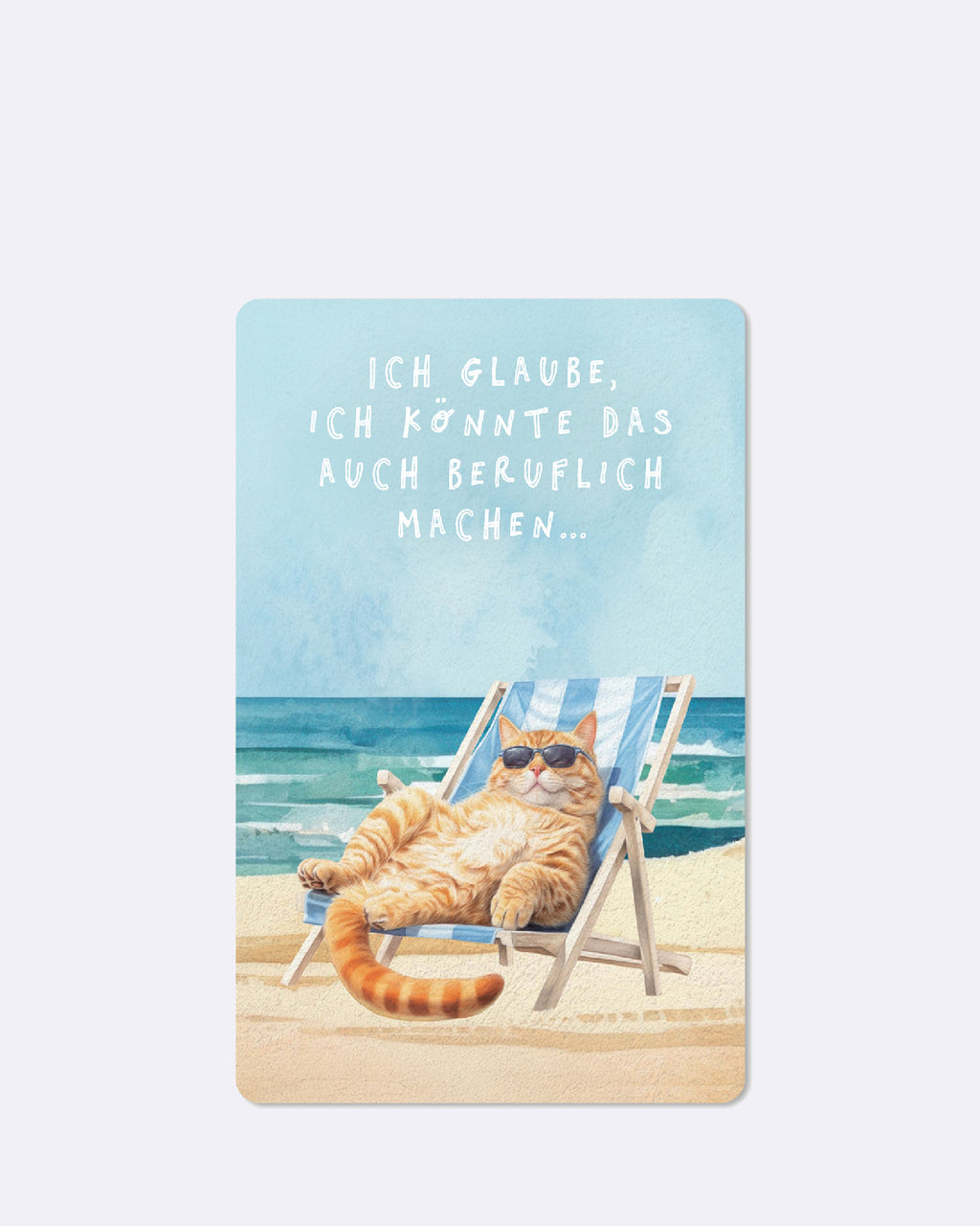 Mini Postkarten - Strandkatze