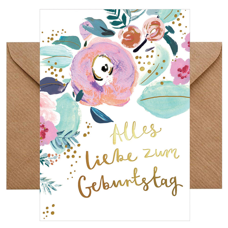 Doppelkarte Alles Liebe zum Geburtstag