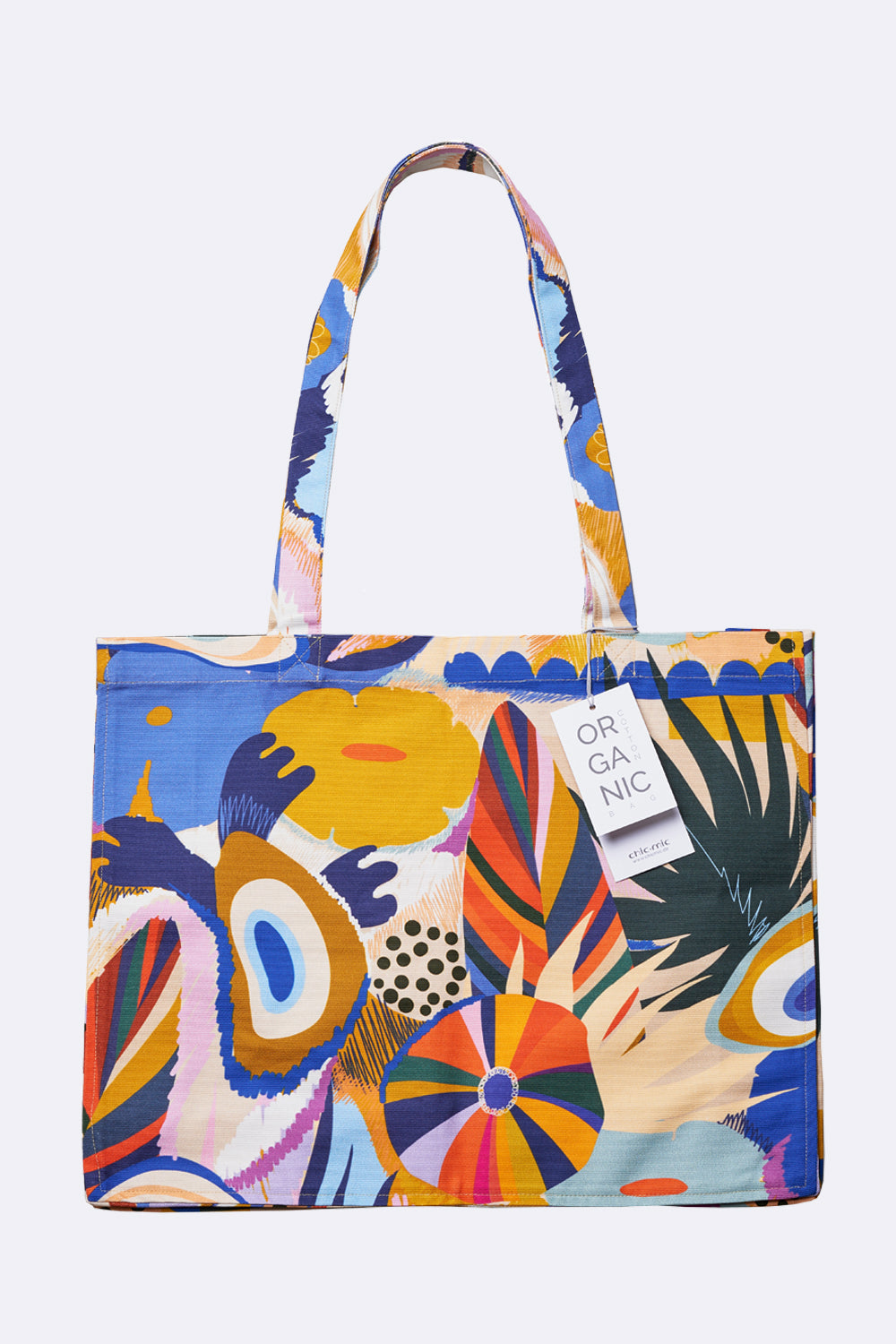 Stofftasche - Jutebeutel - 48 x 14 x 42 cm - 100% Bio-Baumwolle - Organic Cotton Bag Burst of Colors