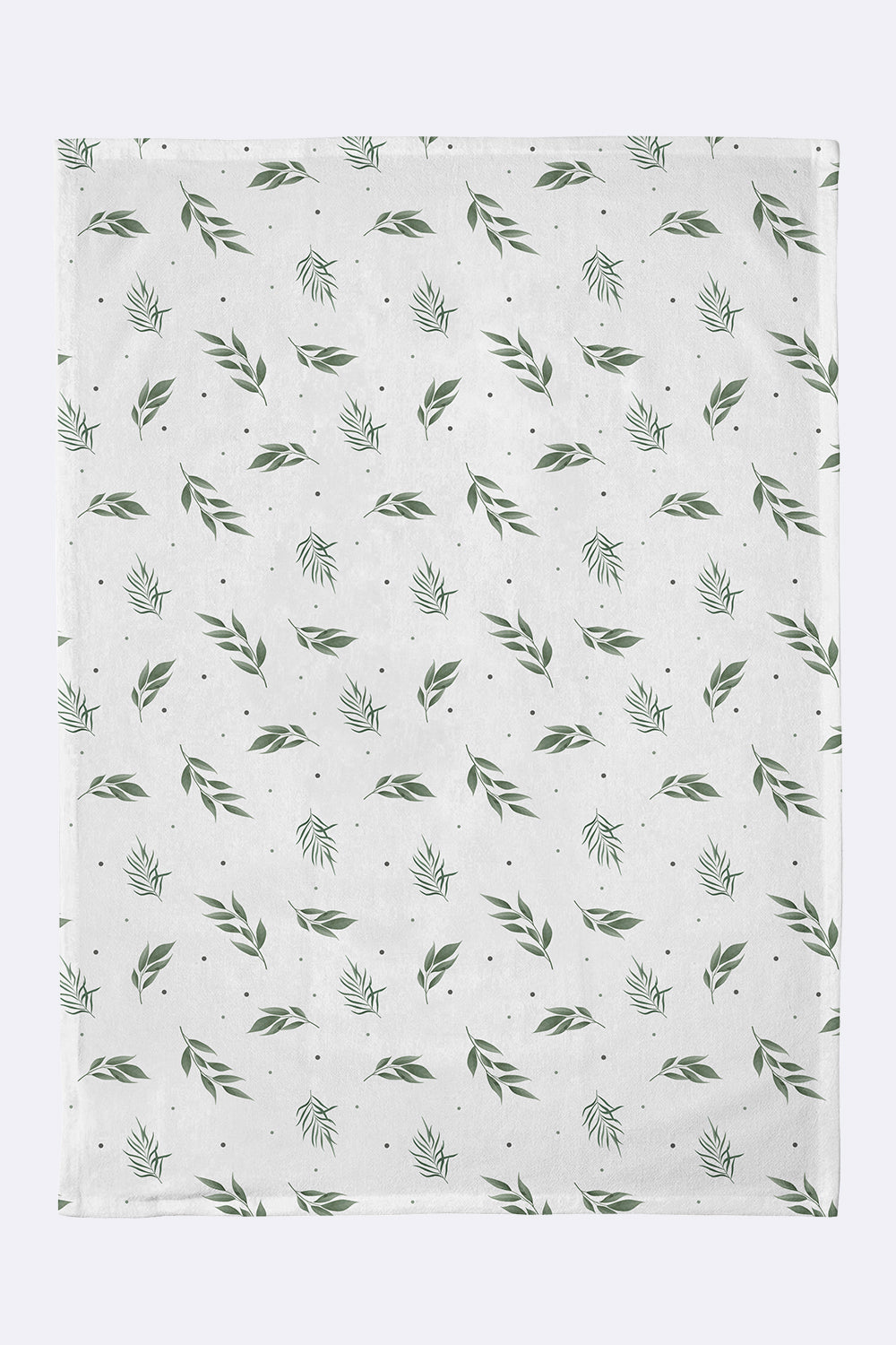 Organic Kitchen Towel Elegant leaves