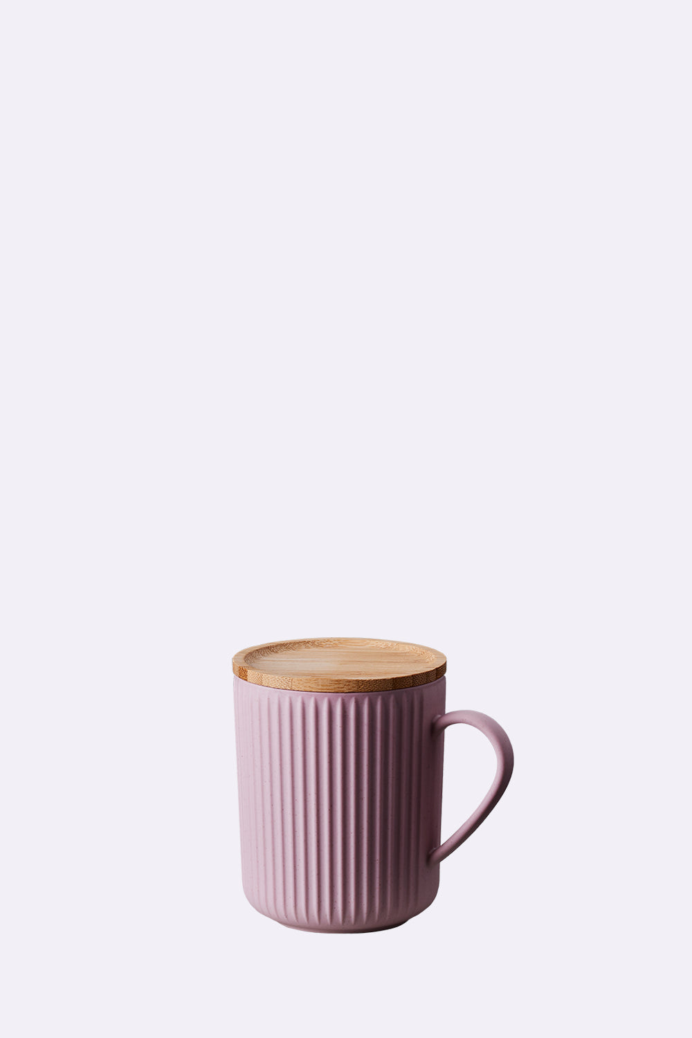 Tasse mit Holzdeckel dusty rose